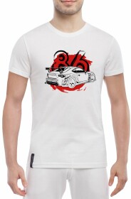 Футболка чоловіча Globuspioner класична Toyota GT 86 біла принт спереду