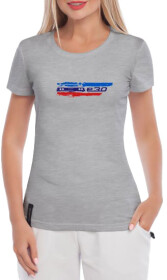 Футболка жіноча Globuspioner класична BMW E30 сіра принт спереду