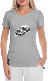 Футболка женская Globuspioner классическая Volkswagen Golf серая принт спереди