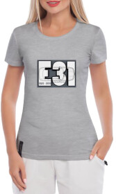 Футболка женская Globuspioner классическая E31 серая принт спереди