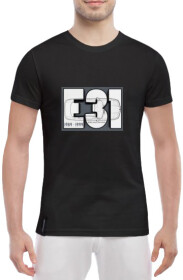 Футболка мужская Globuspioner классическая E31 черная принт спереди