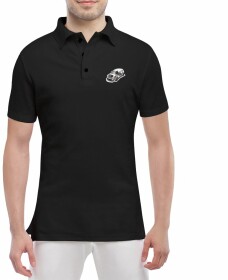 Футболка мужская Globuspioner поло Volkswagen Golf черная принт спереди