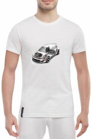 Футболка мужская Globuspioner классическая Volkswagen Golf белая принт спереди