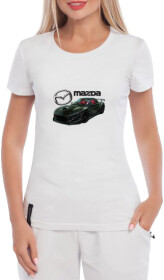 Футболка женская Globuspioner классическая Mazda RX-7 белая принт спереди