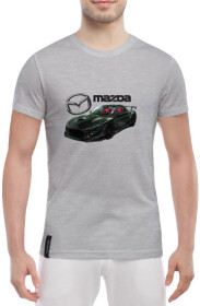 Футболка мужская Globuspioner классическая Mazda RX-7 серая принт спереди