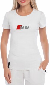 Футболка жіноча Globuspioner класична Audi S6 біла принт спереду