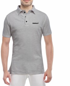 Футболка чоловіча Globuspioner поло Mazda 6 сіра принт спереду