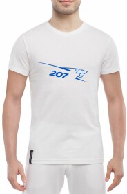 Футболка чоловіча Globuspioner класична Peugeot 207 біла принт спереду