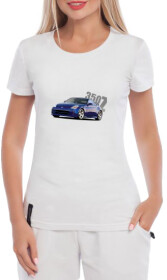 Футболка женская Globuspioner классическая Nissan 350Z белая принт спереди