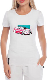 Футболка женская Globuspioner классическая Peugeot 308 белая принт спереди