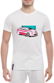 Футболка мужская Globuspioner классическая Peugeot 308 белая принт спереди