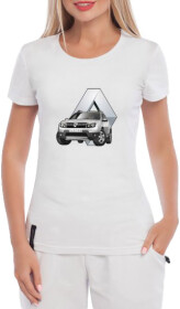 Футболка женская Globuspioner классическая Renault Duster белая принт спереди