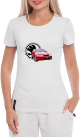 Футболка женская Globuspioner классическая Skoda Octavia белая принт спереди