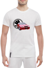 Футболка мужская Globuspioner классическая Skoda Octavia белая принт спереди