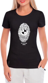 Футболка жіноча Globuspioner класична BMW DNA чорна принт спереду