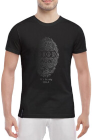 Футболка чоловіча Globuspioner класична Audi DNA чорна принт спереду