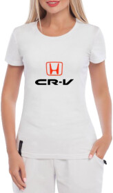 Футболка женская Globuspioner классическая Honda CR-V белая принт спереди
