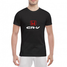 Футболка мужская Globuspioner классическая Honda CR-V черная принт спереди