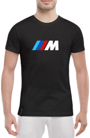 Футболка чоловіча Globuspioner класична BMW M Big Logo чорна принт спереду