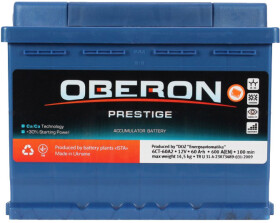 Аккумулятор Oberon 6 CT-60-L Prestige AKBLU10191