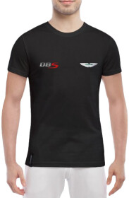 Футболка мужская Globuspioner классическая Aston Martin DBS черная принт спереди