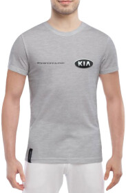 Футболка чоловіча Globuspioner класична Kia Sportage сіра принт спереду