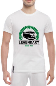 Футболка мужская Globuspioner классическая Legendary Since 1950 белая принт спереди
