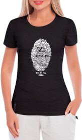 Футболка женская Globuspioner классическая Lexus DNA черная принт спереди