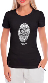 Футболка женская Globuspioner классическая Mazda DNA черная принт спереди