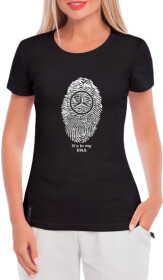 Футболка жіноча Globuspioner класична Mercedes DNA чорна принт спереду