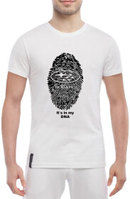 Футболка чоловіча Globuspioner класична Subaru DNA біла принт спереду