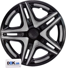 Комплект колпаков на колеса Star Dakar цвет черный + серебристый карбоновая