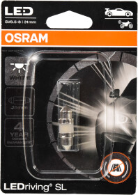 Автолампа Osram C5W SV8,5 1 W белая 6438DWP01B