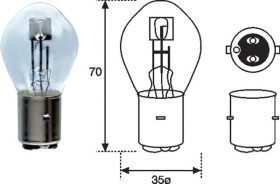 Автолампа Bosch S1 25 W світло-блакитна 1987302106