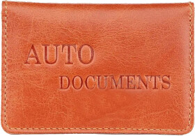 Обложка для прав и техпаспорта Shvigel 16137 цвет светло-коричневий