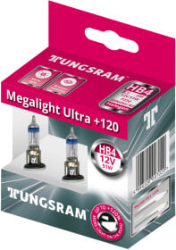 Автолампа Tungsram Megalight Ultra +120 HB4 P22d 51 W 9006SNU