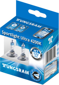 Автолампа Tungsram Sportlight H7 PX26d 55 W прозрачно-голубая 58520SBU