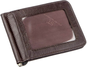 Затискач для купюр ST Leather 18938 без логотипа авто колір коричневий