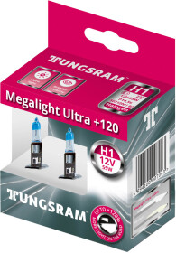 Автолампа Tungsram Megalight Ultra +120 H1 P14,5s 55 W 50310nu