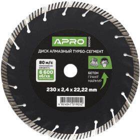 Круг відрізний Apro 830040 230 мм