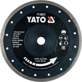 Круг відрізний Yato YT-59975 230 мм