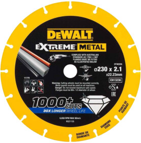 Круг відрізний DeWALT Extreme Metal DT40255 230 мм