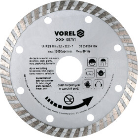 Круг отрезной Vorel 8751 115 мм