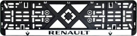 Рамка номерного знака BI-PLAST BP-233 цвет черный на Renault пластик
