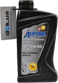 Трансмісійна олива Alpine High Performance Gear Oil GL-4 75W-90 напівсинтетична