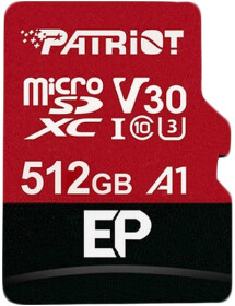 Карта памяти Patriot EP Series microSDXC 512 ГБ с SD-адаптером