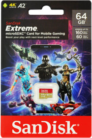 Карта памяти SanDisk Extreme for Mobile Gaming microSDXC 64 ГБ