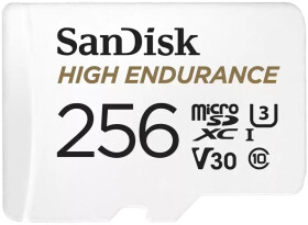 Карта памяти SanDisk High Endurance microSDXC 256 ГБ с SD-адаптером