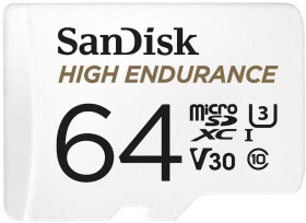 Карта памяти SanDisk High Endurance microSDXC 64 ГБ с SD-адаптером