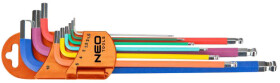 Набор ключей шестигранных Neo Tools 09-512 1,5-10 мм с шарообразным наконечником 9 шт